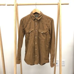 H&M Logg Corduroy  Button Down Shirt